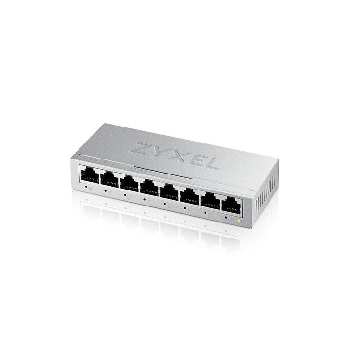 Zyxel GS-100 series GS-108B - Version 5 - switch - unmanaged - 8 x 10/100/1000 - desktop, montaggio a parete