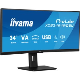 iiyama ProLite XCB3494WQSU-B1 - Monitor a LED - curvato - 34" - 3440 x 1440 UWQHD @ 120 Hz - VA - 350 cd/m² - 3000:1 - 0.4 ms -