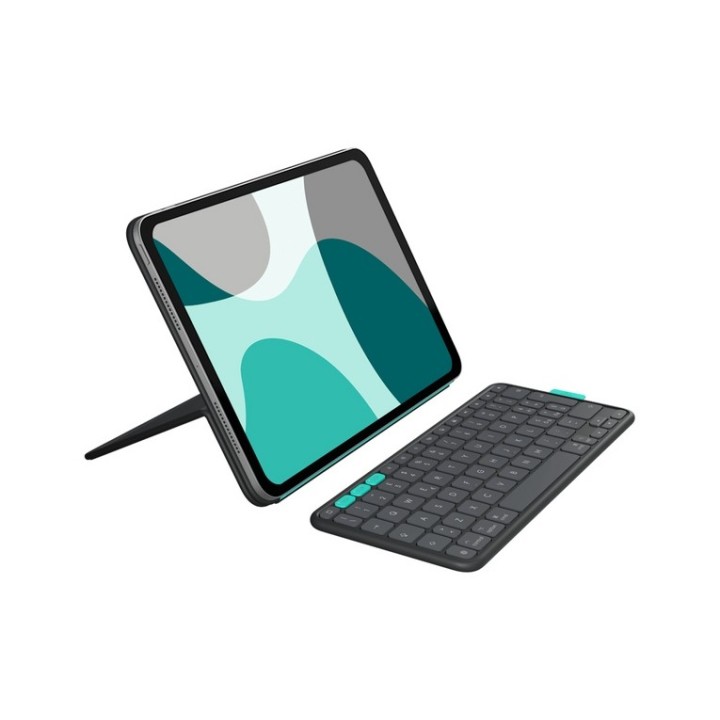 Logitech Flip Folio - Custodia tastiera e carta - full size - senza fili - Bluetooth 5.1 LE - QWERTY - italiana - grafite - per