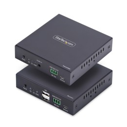StarTech.com HDMI KVM Extender Over IP Network, 4K 60Hz, Driverless - Kit trasmettitore e ricevitore - prolunga video/audio/USB