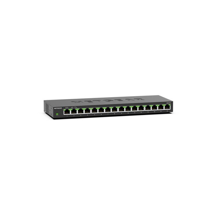 NETGEAR GS316v3 - Switch - unmanaged - 16 x 10/100/1000 - desktop, montaggio a parete