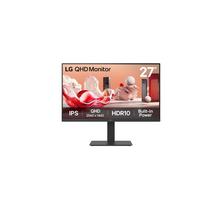 LG 27BA54QB-B - Monitor LCD - 27" - 2560 x 1440 QHD @ 75 Hz - IPS - 350 cd/m² - 1000:1 - HDR10 - 5 ms - 2xHDMI, DisplayPort - a