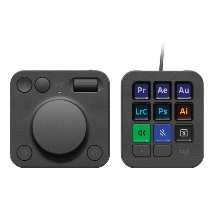 Logitech Master Series MX Creative Console - Set di tastiera e tastierino - retroilluminato - USB-C - grafite