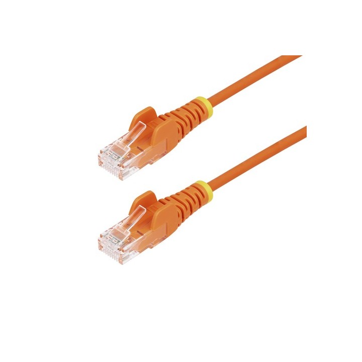 StarTech.com 15m Orange Slim CAT6 Ethernet Cable, Snagless, 28AWG, LSZH - Cavo patch - RJ-45 (M) a RJ-45 (M) - 15 m - 3.6 mm - 