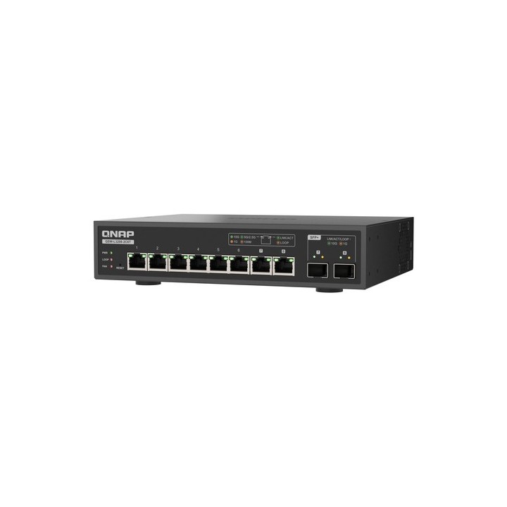 QNAP QSW-L3208-2C6T - Switch - gestito - 2 x 10 Gigabit SFP+ + 8 x 100/1000/2.5G/5G/10GBase-T - desktop
