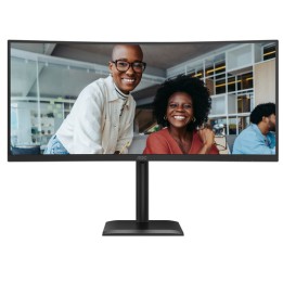 AOC CU34E4CV - Monitor a LED - curvato - USB - 34" - 3440 x 1440 UWQHD @ 120 Hz - VA - 3500:1 - HDR10 - 4 ms - 2xHDMI, DisplayP