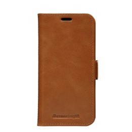 dbramante1928 Copenhagen Slim - Flip cover per cellulare - pelle pieno fiore - tan - per Apple iPhone 12, 12 Pro