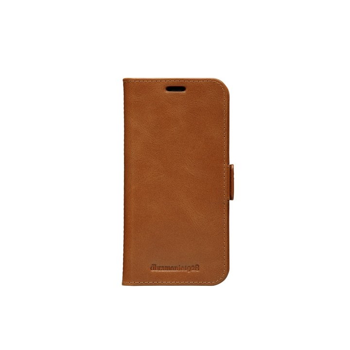 dbramante1928 Copenhagen Slim - Flip cover per cellulare - pelle pieno fiore - tan - per Apple iPhone 12, 12 Pro