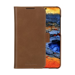 dbramante1928 Lynge - Flip cover per cellulare - pelle pieno fiore - tan - per Samsung Galaxy S25+