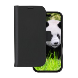dbramante1928 Lynge - Flip cover per cellulare - Compatibilità MagSafe - pelle pieno fiore - nero - per Apple iPhone 16 Pro Max
