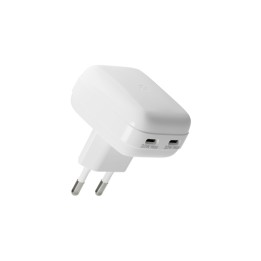 dbramante1928 re-charge Pro - Alimentatore - piatto - 20 Watt - 3 A - 2 connettori di uscita (USB-C) - bianco - Europa