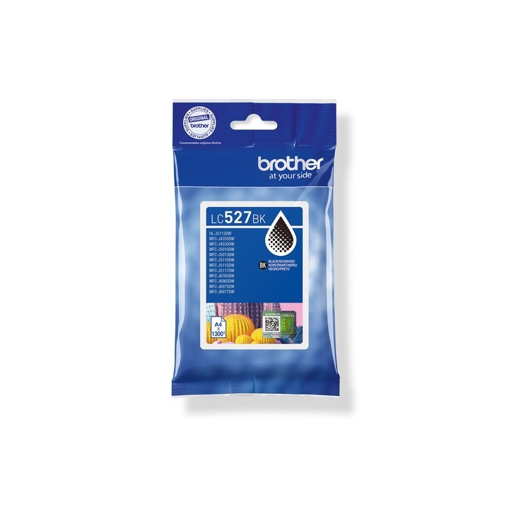 Brother LC527BK - Nero - originale - imballaggio a cuscino - cartuccia d'inchiostro - per Brother MFC-J4350DW, MFC-J4550DW, MFC