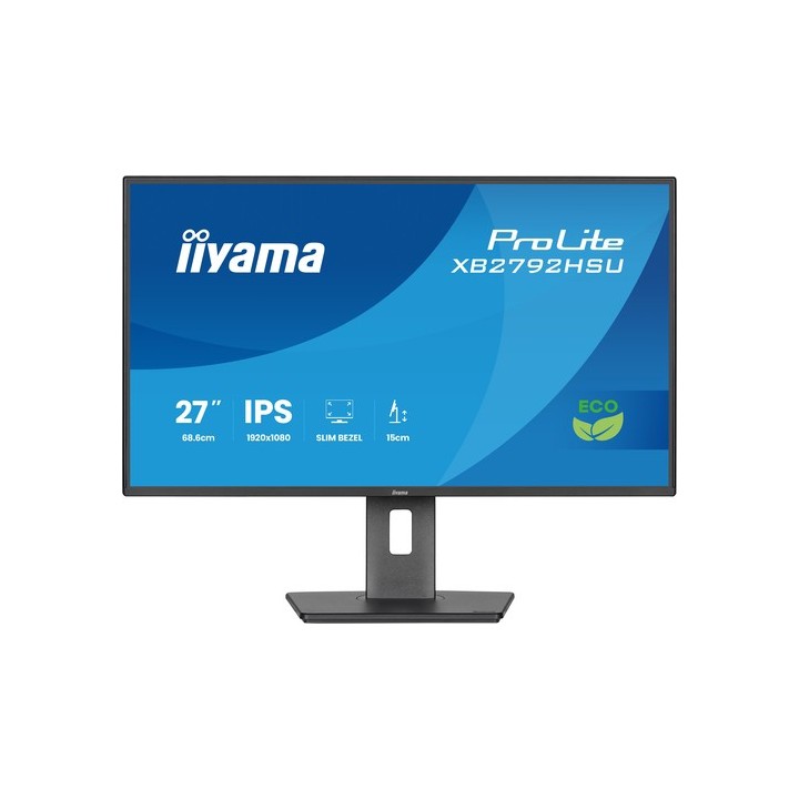iiyama ProLite XB2792HSU-B1 - Monitor a LED - 27" - 1920 x 1080 Full HD (1080p) @ 120 Hz - IPS - 300 cd/m² - 1500:1 - 3 ms - HD