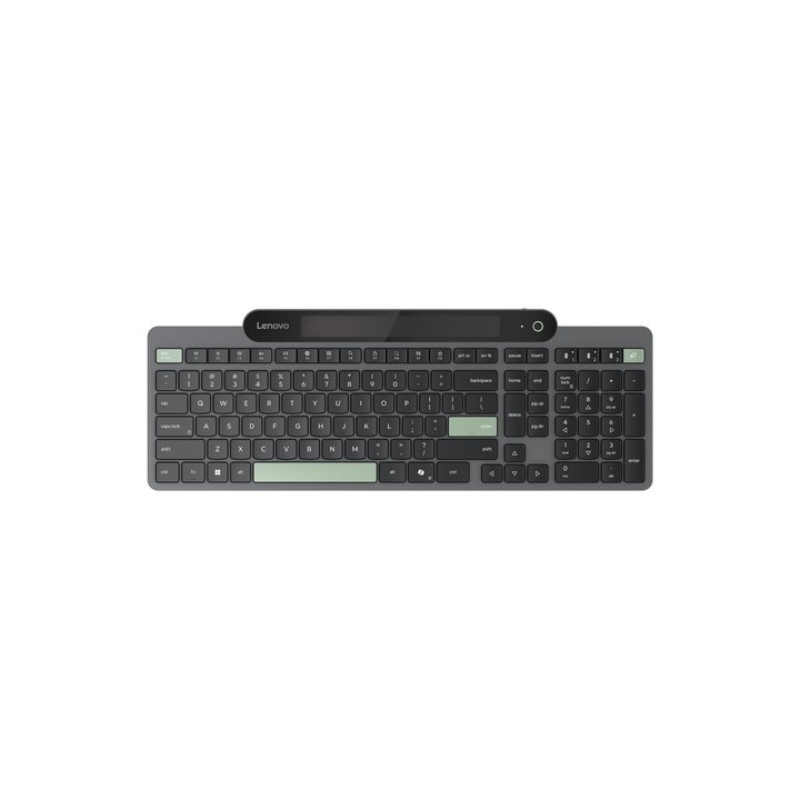 Lenovo - Tastiera - autocaricante - senza fili - Bluetooth 5.1 - QWERTY - italiana - nero - confezione brown box