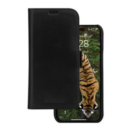 dbramante1928 Lynge - Flip cover per cellulare - pelle pieno fiore - nero - per Apple iPhone 15 Pro