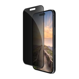 dbramante1928 Eco-shield - Protezione per schermo per telefono cellulare - con filtro privacy - colore telaio nero - per Apple 