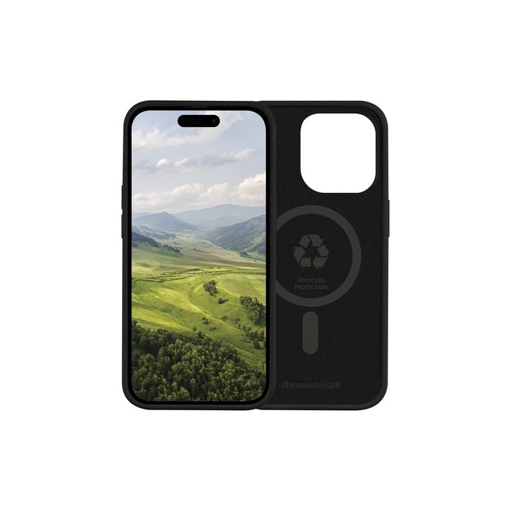 dbramante1928 Monaco - Cover per cellulare - Compatibilità MagSafe - plastica, silicone - nero notte - per Apple iPhone 15 Pro 