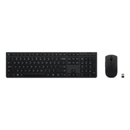 Lenovo Professional - Set mouse e tastiera - full size - senza fili - Bluetooth, 2.4 GHz - QWERTY - italiana - grigio - confezi