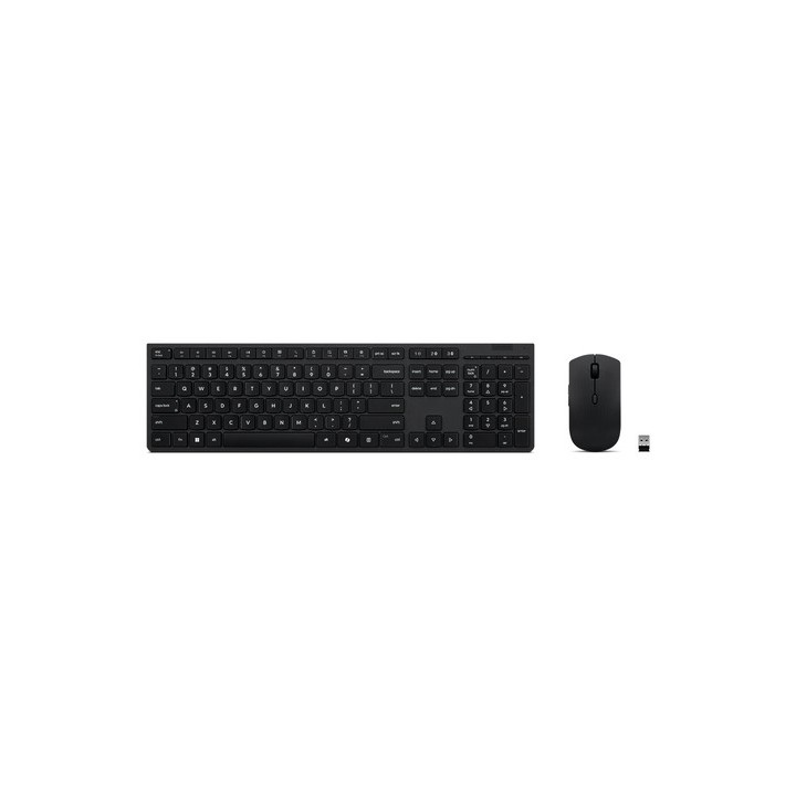 Lenovo Professional - Set mouse e tastiera - full size - senza fili - Bluetooth, 2.4 GHz - QWERTY - italiana - grigio - confezi