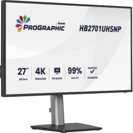 Iiyama ProGraphic HB2701UHSNP-B1 - Monitor a LED - 27" - 3840 x 2160 4K @ 60 Hz - IPS Black 2.0 - 450 cd/m² - 3000:1 - 4 ms - H