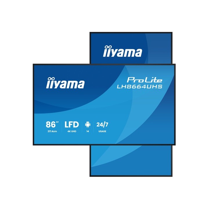 iiyama ProLite LH8664UHS-B3AG - 86" Categoria diagonale (85.6" visualizzabile) Display LCD retroilluminato a LED - segnaletica 