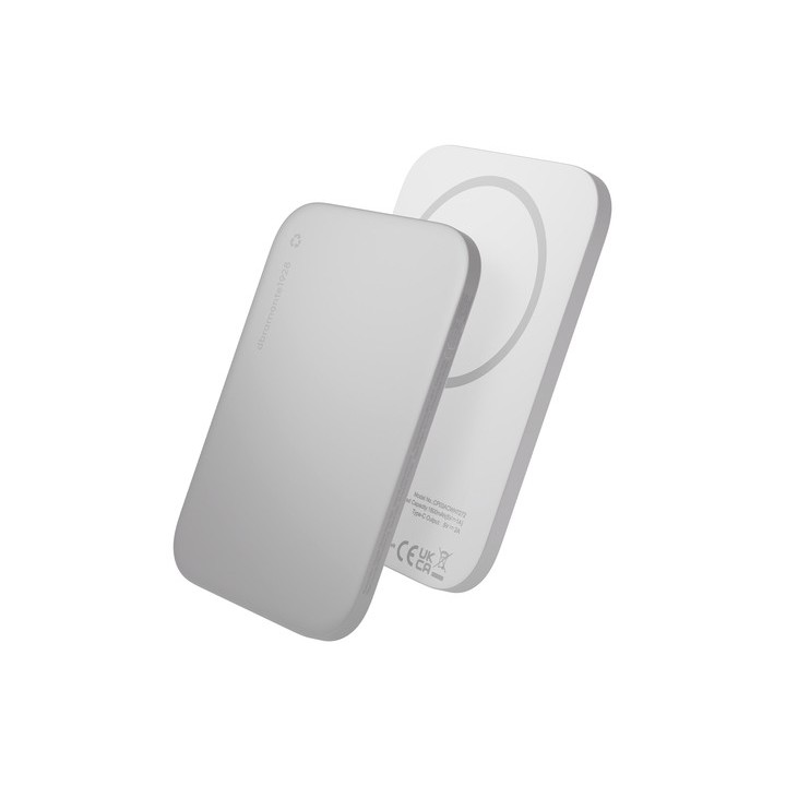 dbramante1928 re-charge - Stazione di ricarica wireless - ultra slim, Qi1.3 - 3000 mAh - 10 watt (USB-C) - sul cavo: USB-C - bi