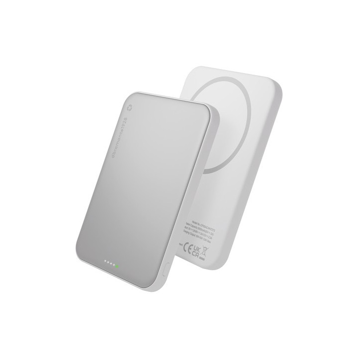 dbramante1928 re-charge - Stazione di ricarica wireless - slim, Qi2.2 - 5000 mAh - 25 watt - bianco