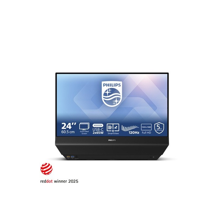Philips 24B2D5300 - Monitor a LED - 24" (23.8" visualizzabile) - 1920 x 1080 Full HD (1080p) @ 120 Hz - IPS - 1500:1 - 2xHDMI, 