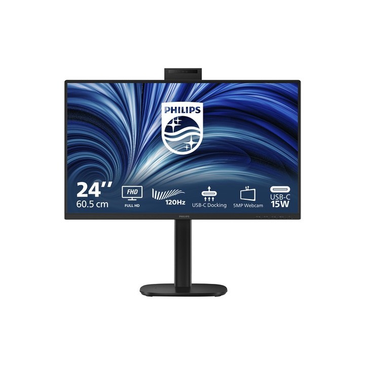 Philips 24B2U3301H - Monitor a LED - 1920 x 1080 Full HD (1080p) @ 120 Hz - IPS - 1500:1 - HDMI, DisplayPort, USB-C - altoparla