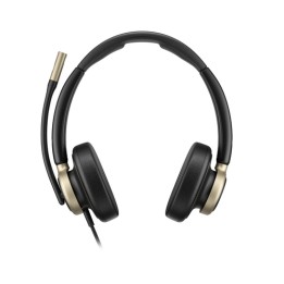 HP Poly Mission 825 - Mission 800 Series - cuffie con microfono - over ear - cablato - eliminazione rumore attivata - USB-A, US