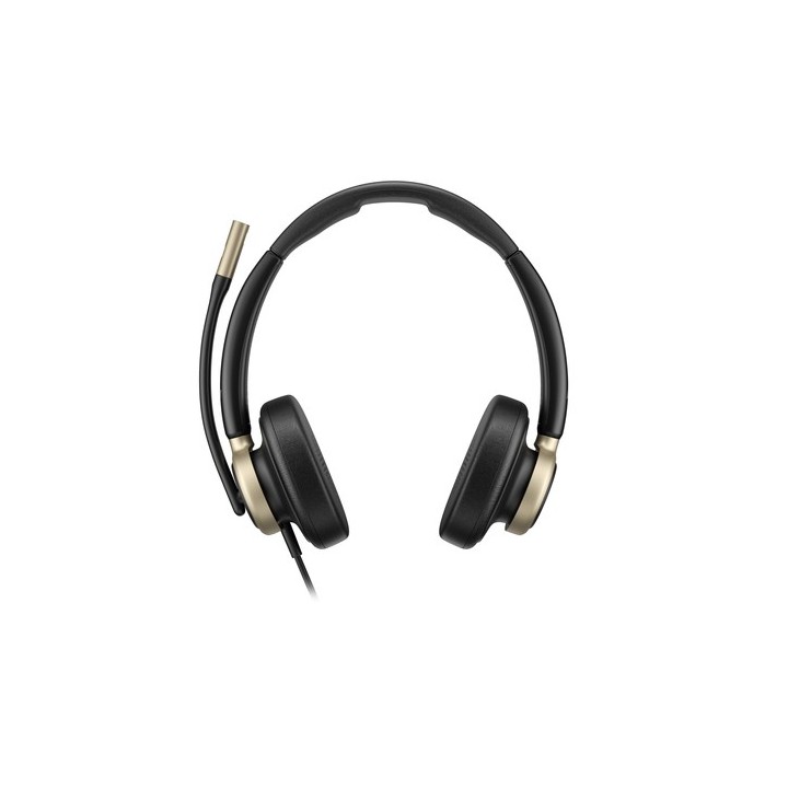 HP Poly Mission 825 - Mission 800 Series - cuffie con microfono - over ear - cablato - eliminazione rumore attivata - USB-A, US