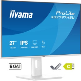 iiyama ProLite XB2797HSU-W1 - Monitor a LED - 27" - 1920 x 1080 Full HD (1080p) @ 120 Hz - IPS - 350 cd/m² - 1500:1 - 1 ms - HD