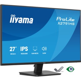 iiyama ProLite X2791HS-B1 - Monitor a LED - 27" - 1920 x 1080 Full HD (1080p) @ 120 Hz - IPS - 350 cd/m² - 1500:1 - 1 ms - HDMI