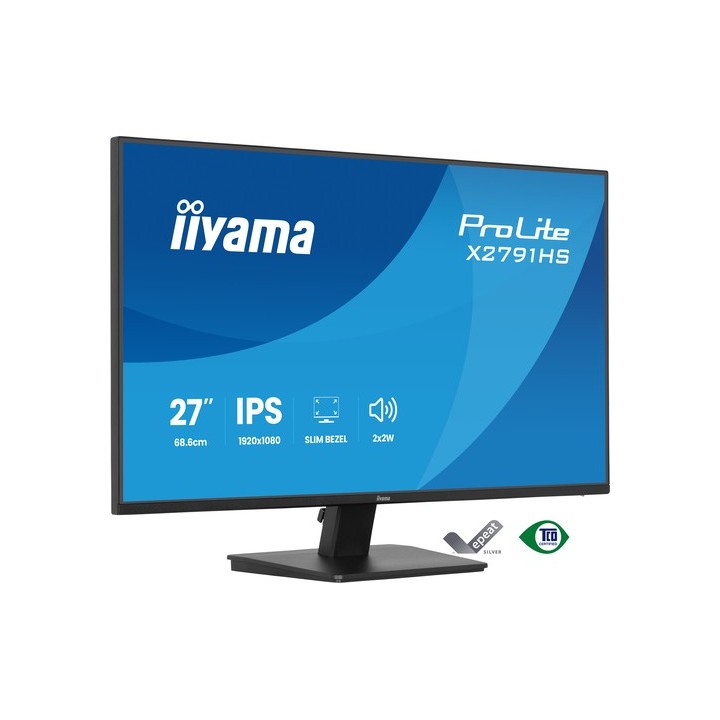 iiyama ProLite X2791HS-B1 - Monitor a LED - 27" - 1920 x 1080 Full HD (1080p) @ 120 Hz - IPS - 350 cd/m² - 1500:1 - 1 ms - HDMI