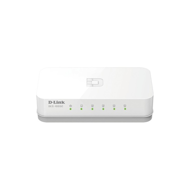 D-Link DES 1005C - Switch - unmanaged - 5 x 10/100 - desktop