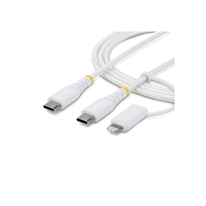 StarTech - Cavo USB - USB-C (M) a USB-C (M) - USB 2.0 - 3 A - 2 m - passivo, USB Power Delivery (60W), resistente, up to 480 Mb