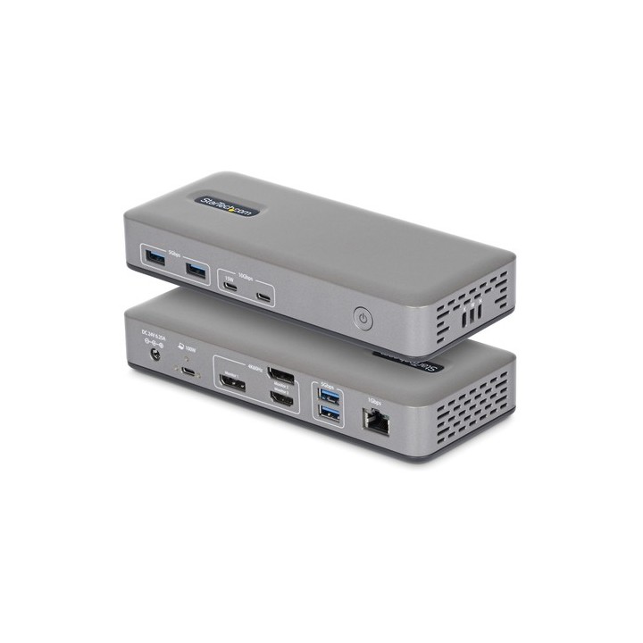 StarTech.com - Docking station - per laptop - USB-C 3.2 Gen 2 - HDMI, 2 x DP - 1GbE - Regno Unito, Europa