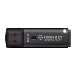 Kingston IronKey Locker+ 50 G2 - Chiavetta USB - crittografato - 128 GB - USB 3.2 Gen 1 - Compatibile TAA