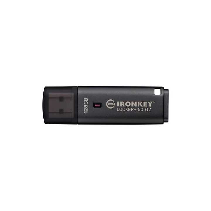 Kingston IronKey Locker+ 50 G2 - Chiavetta USB - crittografato - 128 GB - USB 3.2 Gen 1 - Compatibile TAA