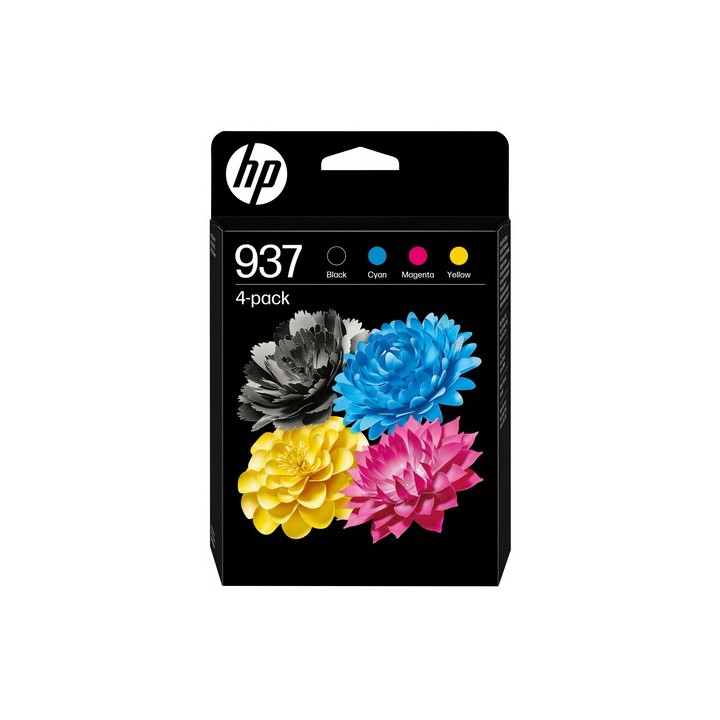 HP 937 - Confezione da 4 - nero, ciano, magenta, giallo - originale - Officejet - cartuccia d'inchiostro - per Officejet Pro 81