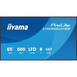 iiyama ProLite LH6566UHSB-B1AG - 64.5" Categoria diagonale (65" visualizzabile) schermo piatto LCD - segnaletica digitale - con
