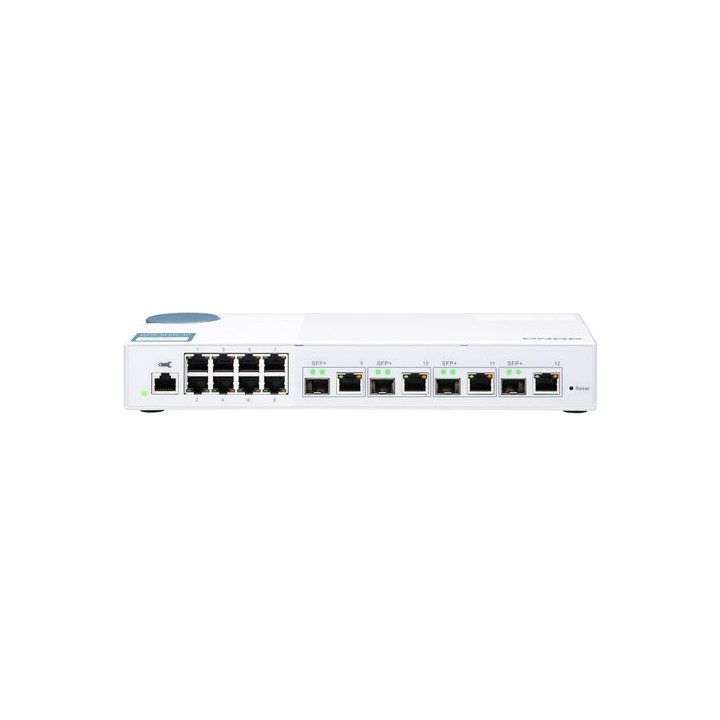 QNAP QSW-M408-4C - Switch - gestito - 8 x 10/100/1000 + 4 x SFP+ 10 Gigabit combo - desktop