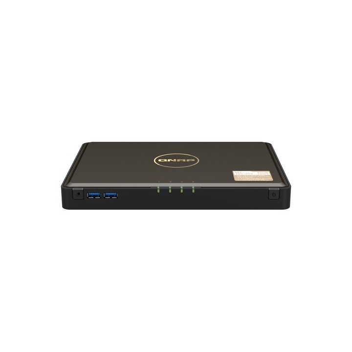 QNAP TBS-464 NASbook - Server NAS - 4 alloggiamenti - RAID 0, 1, 5, 6, 10 - RAM 8 GB - 2.5 Gigabit Ethernet - iSCSI supporto