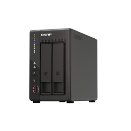 QNAP TS-253E - Server NAS - 2 alloggiamenti - SATA 6Gb/s - RAID 0, 1, 5, 6, 10, 50, JBOD, 60 - RAM 8 GB - 2.5 Gigabit Ethernet 