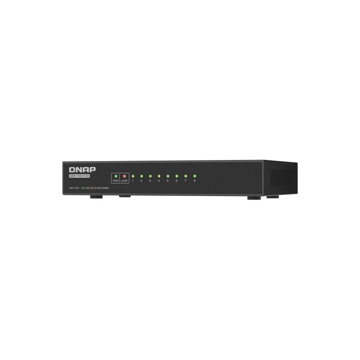 QNAP QSW-1108-8T-R2 - Switch - unmanaged - 8 x 10/100/1000/2.5G - desktop