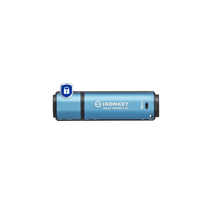Kingston IronKey Vault Privacy 50 Series - Chiavetta USB - crittografato - 32 GB - USB 3.2 Gen 1 - Compatibile TAA