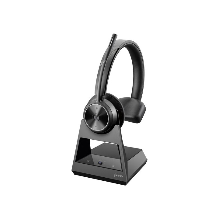 Poly Savi 7310-M Office DECT 1880-1900 MHz Single Ear Headset EMEA - INTL English - Euro plug - Replaces Poly SKU 215202-05