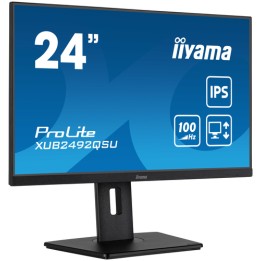 iiyama ProLite XUB2492QSU-B1 - Monitor a LED - 24" - 2560 x 1440 WQHD @ 100 Hz - IPS - 300 cd/m² - 1000:1 - 0.5 ms - HDMI, Disp