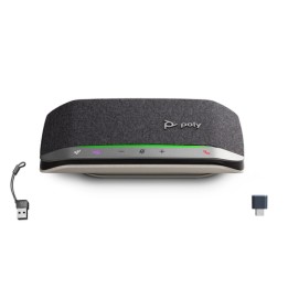 HP Poly Sync 20+M - Vivavoce smart - Bluetooth - cablato, senza fili - USB-A, USB-C - nero - Certificato per i team Microsoft
