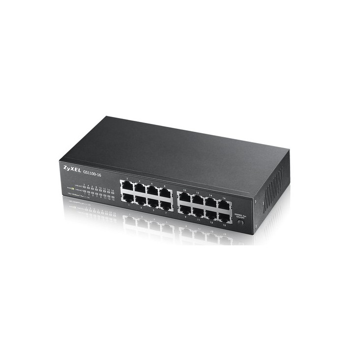 Zyxel GS-1100-16 V3 - Switch - 16 x 10/100/1000 - desktop, montabile su rack